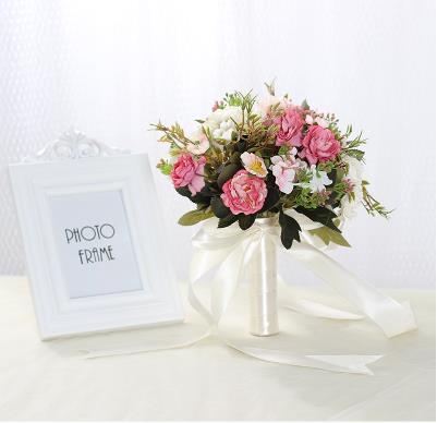 neue 7 Farben hochzeit Strauß Handgemachte Rosen Rosen buque de noivas hochzeit blumen braut sträuße: Foto
