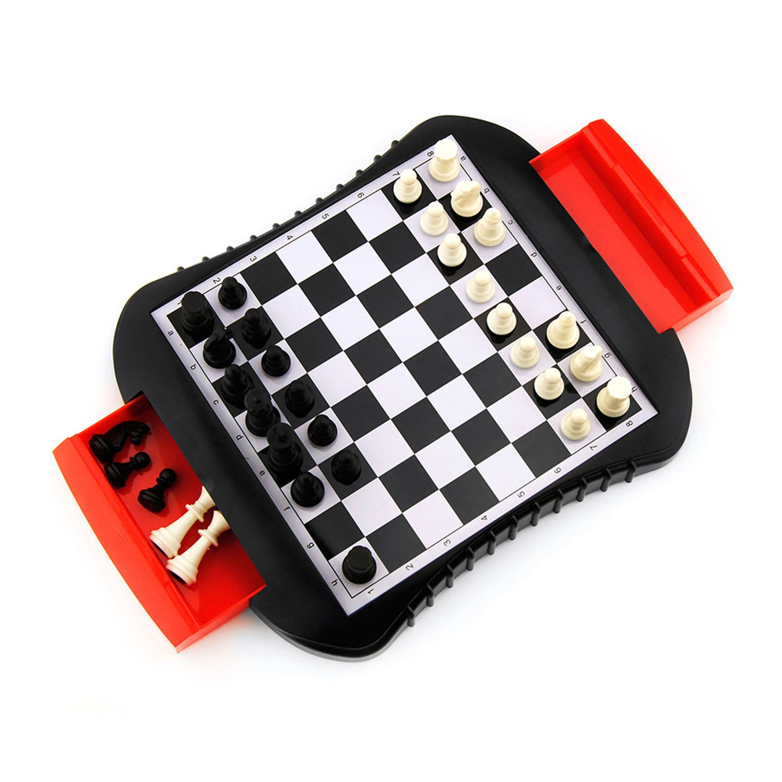 Portable Chessboard Chess Plastic Chess Pieces Puzzle Board Games Chess And Card Games Toys Chess Magnetic Chessboard