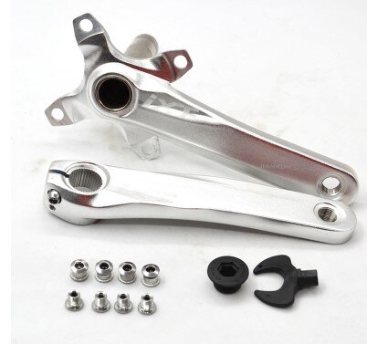 IXF – pédalier de vtt 104BCD, bras de pédalier intégré en alliage d&#39;aluminium ultraléger de 170mm avec support de pédalier BB: Silver