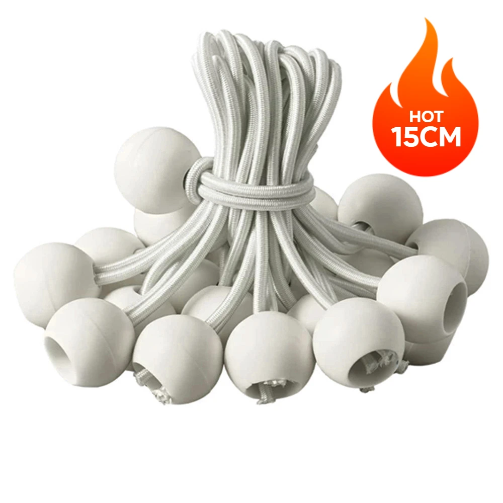 10pcs Binding Elastic Rope With Elastic Balls Tent Stakes Canvas Tent Cloths Ship Pole Fixation Flagpole Tie Camping Accessories: Red