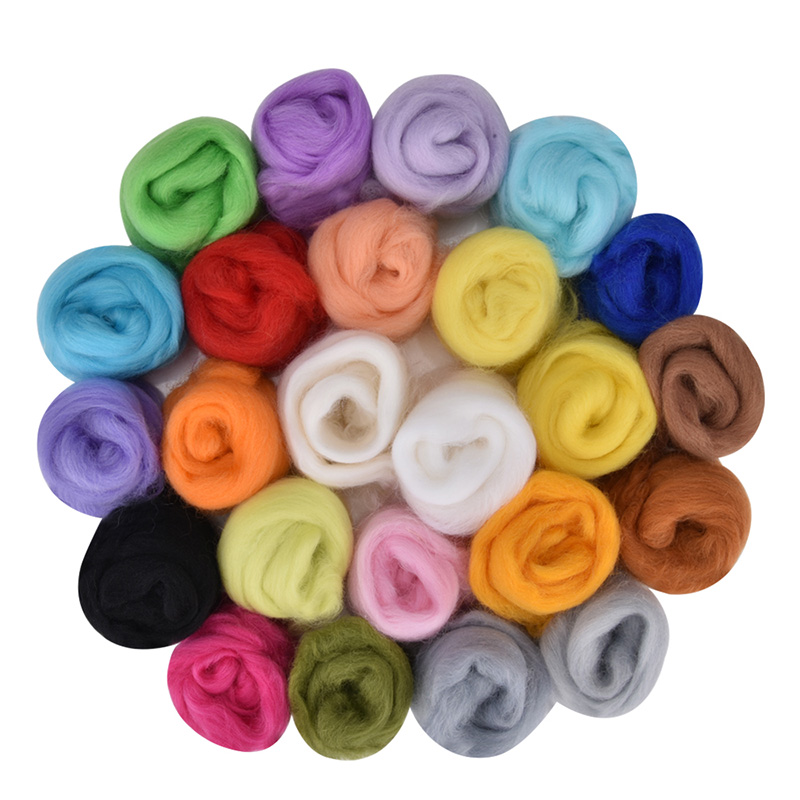 Agujas de fieltro para manualidades, Kit de agujas de 24 colores para lana, animales, flores, manualidades, DIY: 24 Color Wool