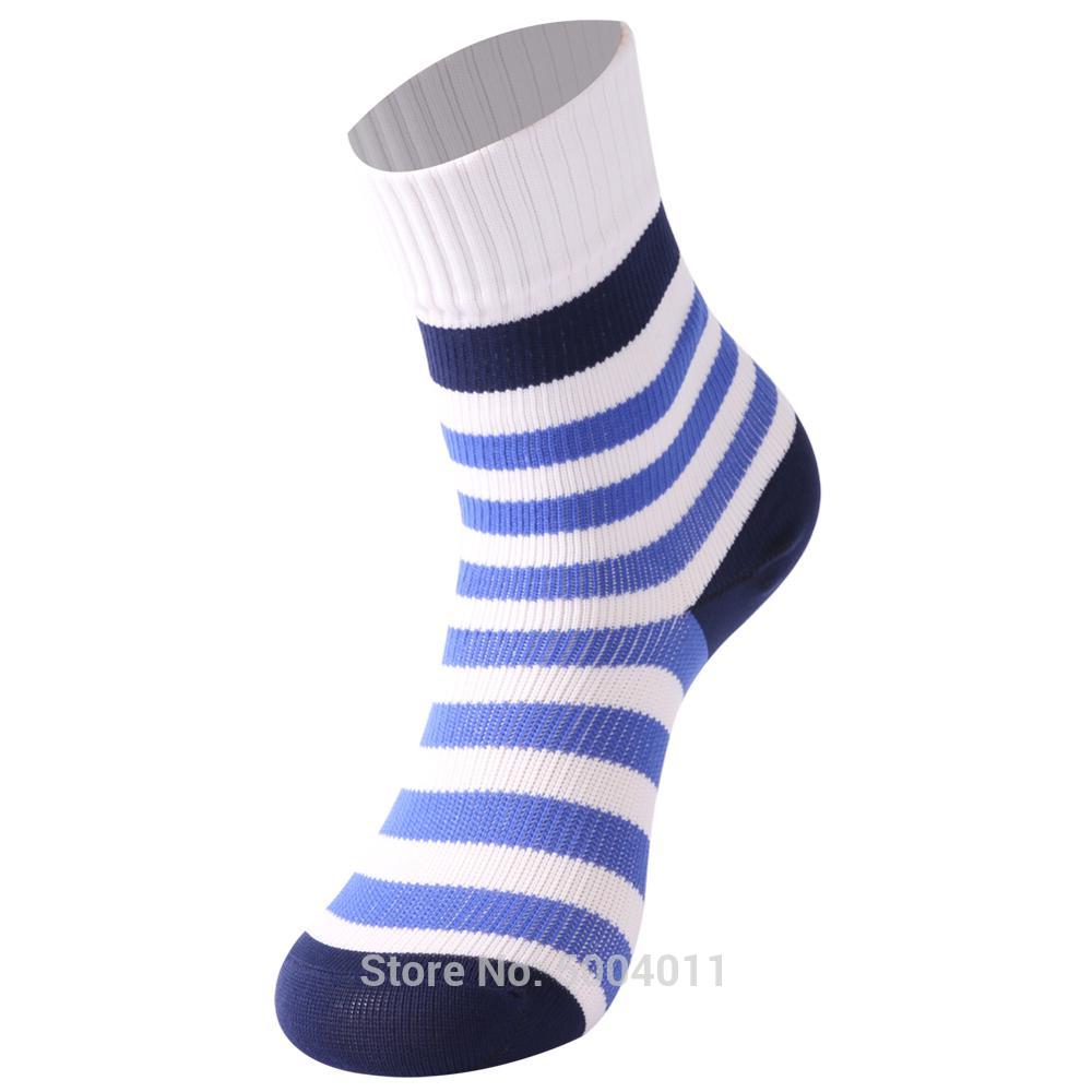 RANDY SUN Socks Children Kids 100% Waterproof Socks Cycling Quick Drying Camping Hiking Socks Soft Breathable Antibacterial: Blue Stripe / L