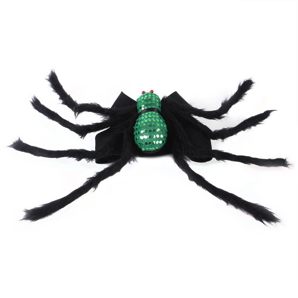 Pet Dog Halloween Clothes Dogs Horror Spider Halloween Christmas Costume Novelty Funny Pet Cat Party Cosplay Apparel Clothing: M / Green