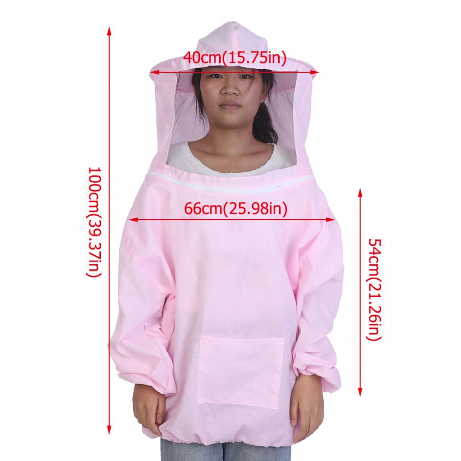 Beekeeping Protective Jacket Suit with Hat Bee Insect Feeding Supplies Keeping Beekeeper Clothing