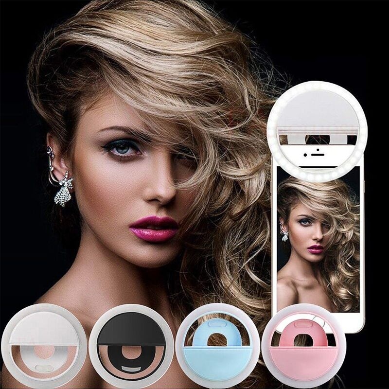 Usb Charge Led Selfie Ring Licht Voor Iphone Aanvullende Verlichting Night Duisternis Selfie Enhancing Voor Telefoon Vulling Licht