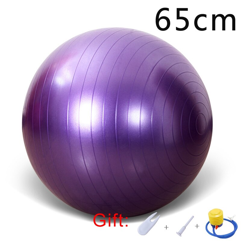 65Cm Yoga Bal Stoel Verdikte Explosieveilige Oefening Home Gym Pilates Balance Ball Antislip Gymnastiek Zwangere Ballen: 65cm Purple