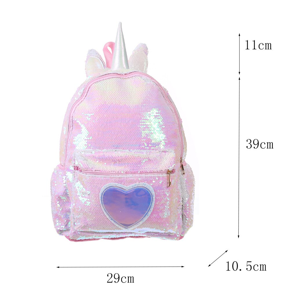Schooltassen voor tienermeisjes, pailletten, hartvormige reistas, dames, glitter schoudertas, schooltas, mochila feminina