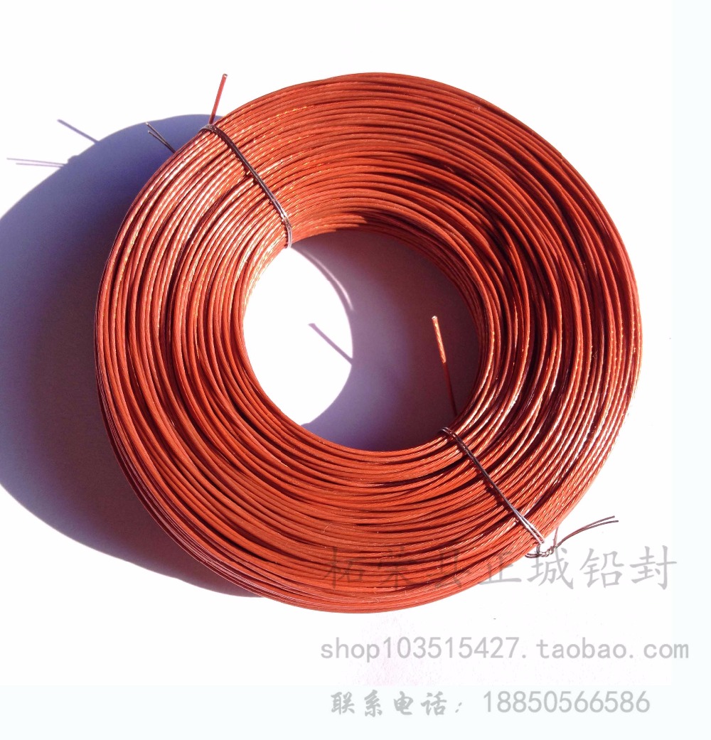 Un rollo de alambre de cobre aislado de goma de 7 hebras, diámetro de 0,6mm 60m por bobina, apto para sellado de metros
