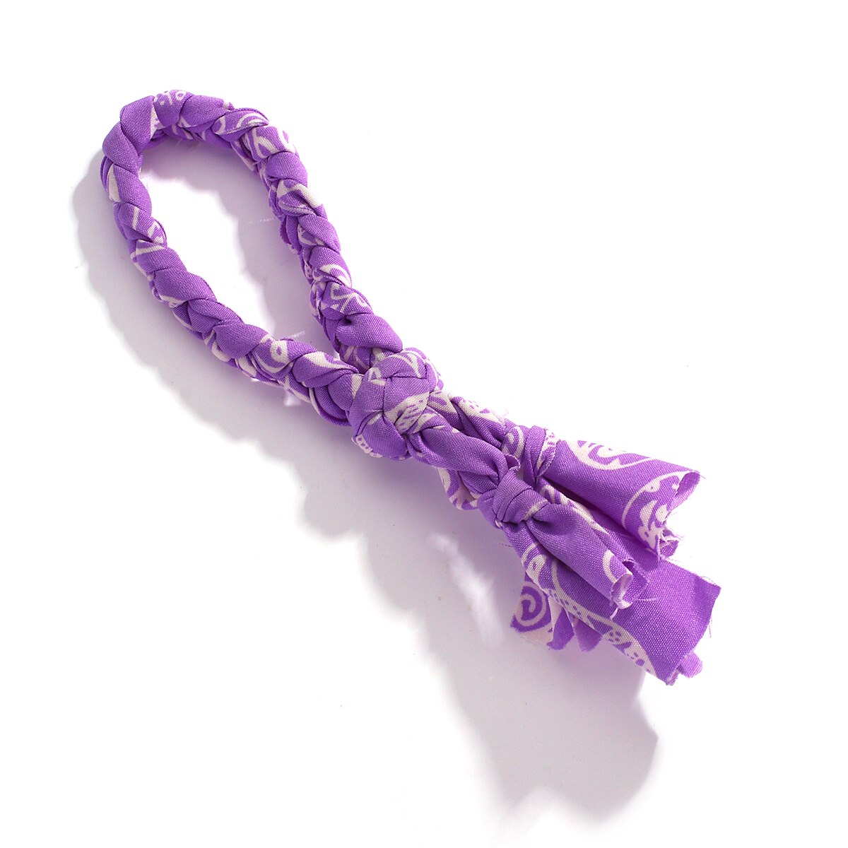 ALLYES – Bracelet Bandana tressé en tissu pour femmes, style bohème, tendance ethnique, noué, bijoux: Purple