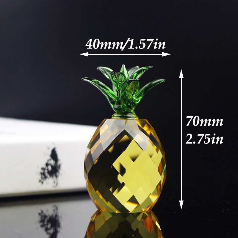 Krystal ananas frugt glas papirvægt kontor hjem dekoration fest ornament tilbehør bryllup jul