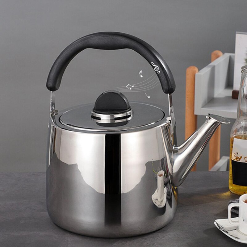Stainless Steel Teapot Pot Silver Metal Kettle Loose Tea Maker Infuser Tea Kettle Pot with Removable Tea Strainer Tool