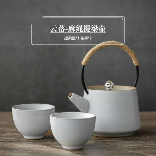3 stykke sæt stentøj keramik pot pot tekande keramik husholdning puer pot te maker kung fu te sæt tekop: 6