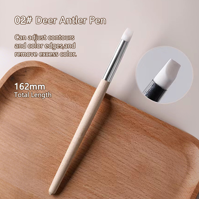 1/5 unids/set cepillo de uñas de silicona punta de esmalte de Gel UV de silicona Flexible DIY punteado pinceles de esmalte pluma herramienta de manicura DIY: Chocolate