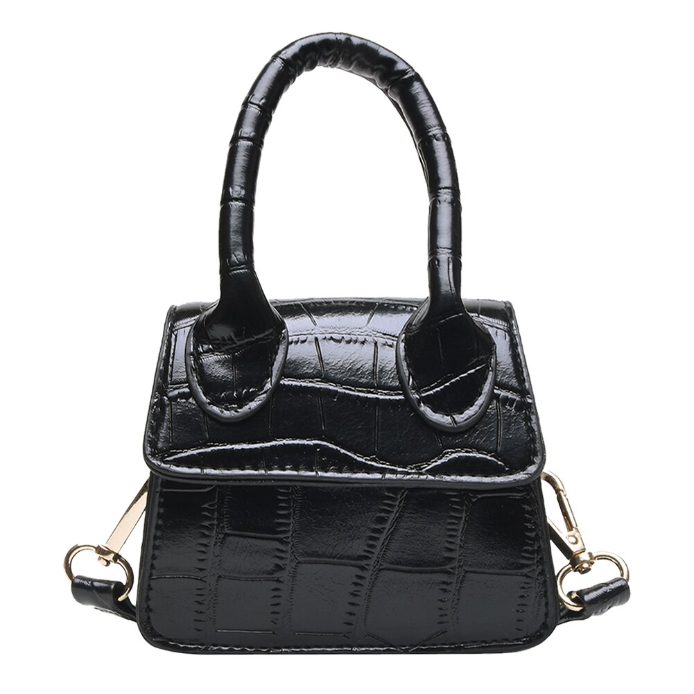 Modische Frauen Schulter Umhängetaschen PU Leder lässig Bote Handtasche für Einkaufen und Reisen Dekoration: schwarz