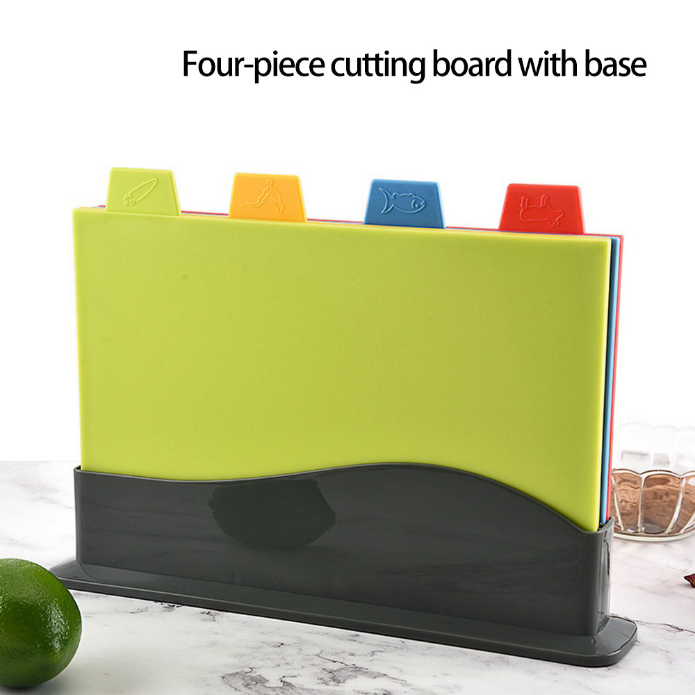 Versatile Plastic Slip Cutting Board Kitchen Cutting Board Classification Tools Plastic Sheet Original Four Sets kitchen tools