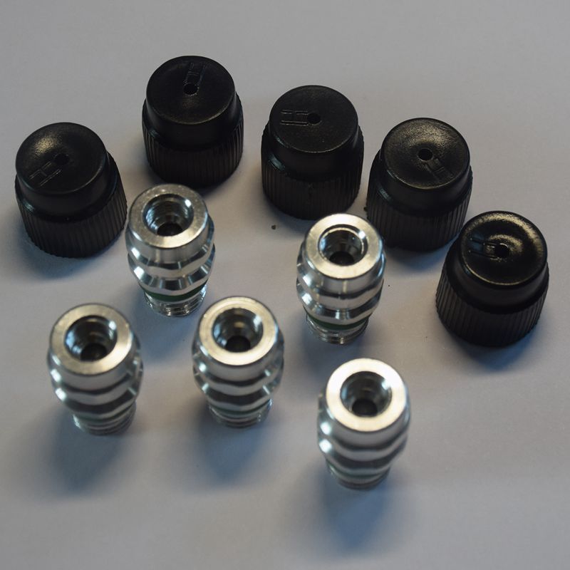 (5 Count) M12x1.5 Male High Side A/C Charge Port Valve Includes Caps For MT0105,800-955, 59946,GM 52458184, 15-5438