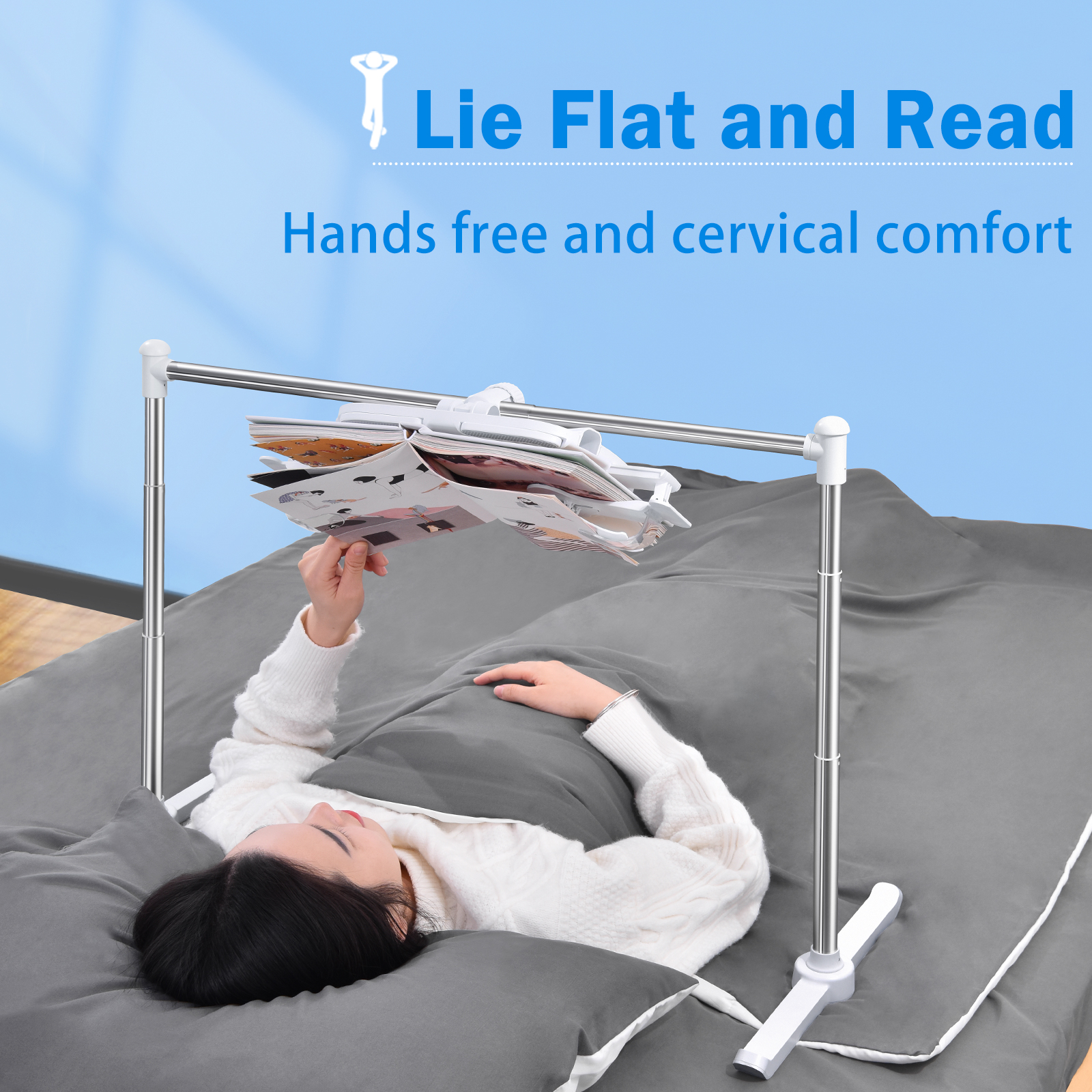 Oatsbasf Opvouwbare tabletstandaard iPad-standaardhouder Bed Leesboekenrek Luie telefoonhouder Multifunctionele combinatieplank