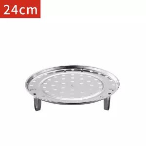 Stainless Steel Steamer Round Stackable Steaming Rack Thickening Water Steamer Household Steaming Grid Kitchen Tools: 3