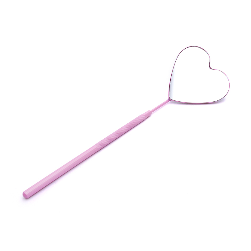 Specchio per ciglia multifunzione Specchio ingranditore in acciaio inossidabile con diamante per controllare le forniture per il trucco dell'estensione delle ciglia finte