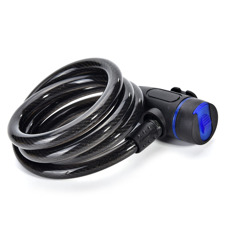 Bicycle Lock Black Road Bike Lock Anti-theft Coiling Cable Lock Security Lock Steel For Mountain MTB Bike Motorcycle 1m