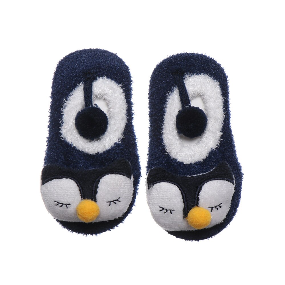 Baby Girl Boy Toddler Anti Slip Shoes Kids Booties Cartoon Slipper Socks Boots Newborn Winter Warm Cotton Floor Socks 0-5T: ZQ / S