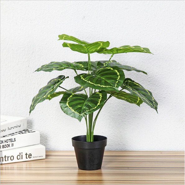 Arbre vert artificiel en plastique, fausses plantes, décoration de jardin pour la maison, toucher réaliste, décor de Table intérieure, petit arbre: Evergreen