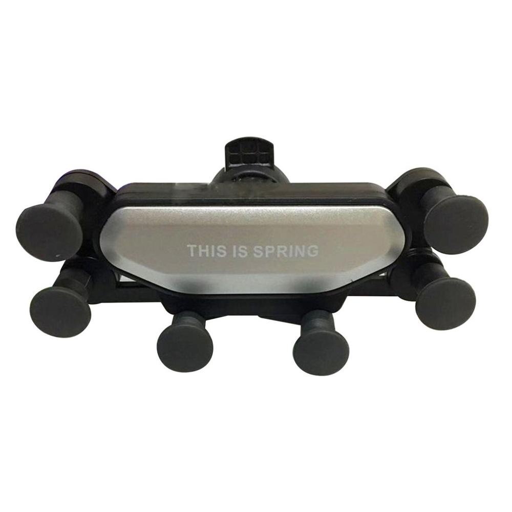 Support gravité poignée de serrage voiture évent téléphone support à main antidérapant poignée automatique nouvellement amélioré support pour téléphone Mobile GPS support: Argent