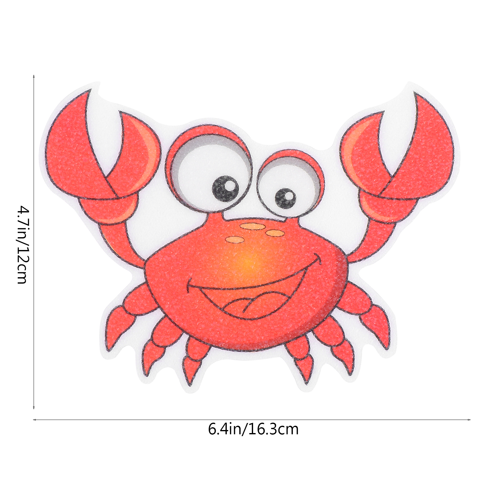 9Pcs Cartoon Bathtub Stickers Anti-Slip Bath Tub Frosted Stickers (Shrimp Crab)