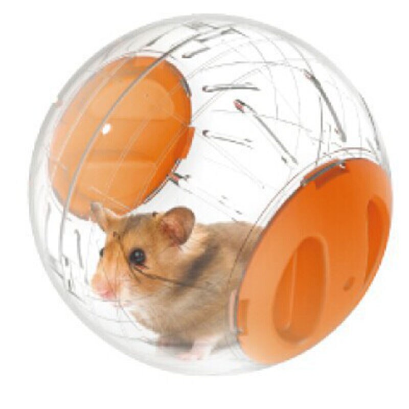 1 stk kæledyrslegetøj hamster mus plast krystalkugle køre øvelse hamster bold lille kæledyrsforsyning søde legetøj sjovt: Orange