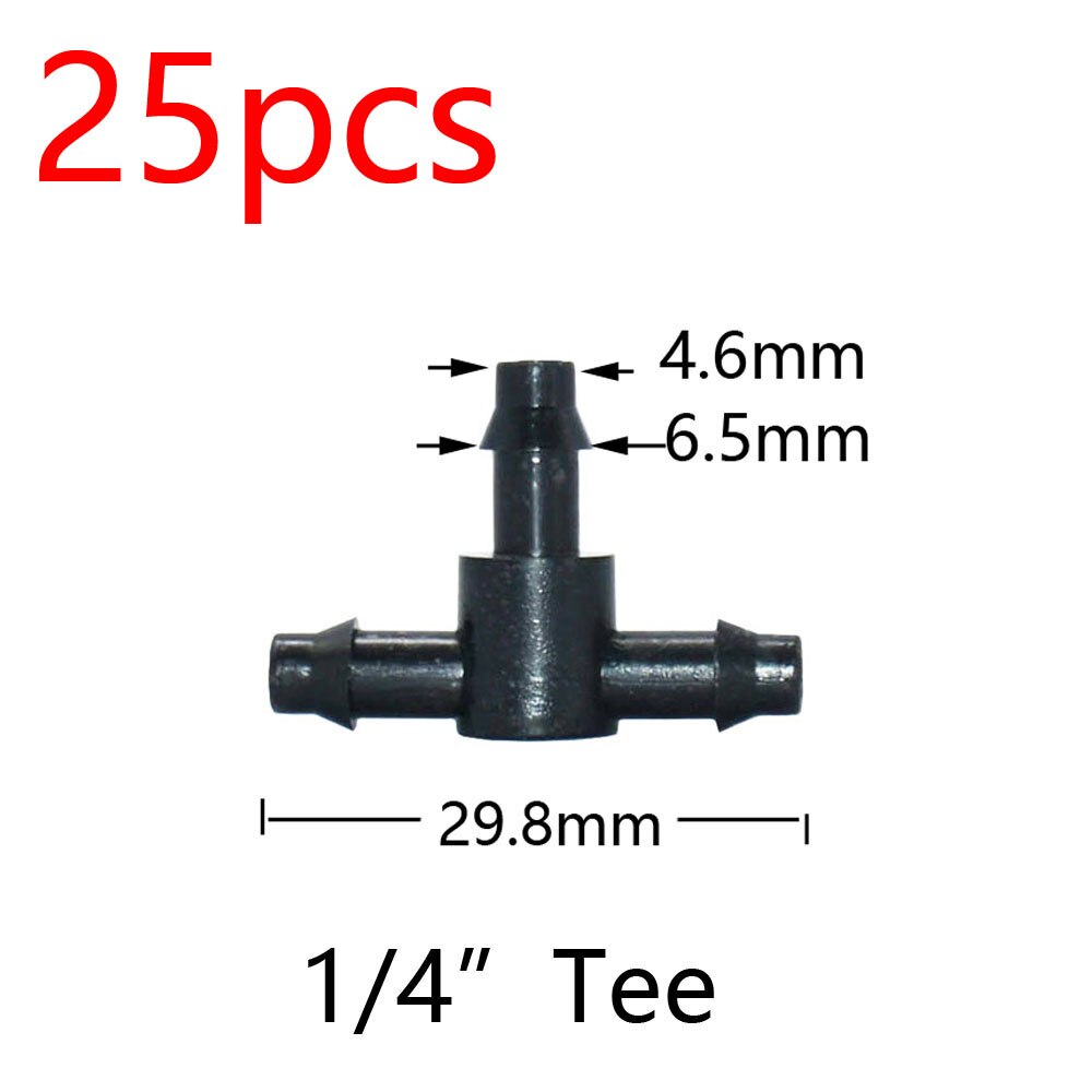Garden Hose Connectors Barbed Tee Elbow Cross End Plug Coupling WDrip Irrigation System Atering Fitting For 3/5 4/7mm Hsse: Brown