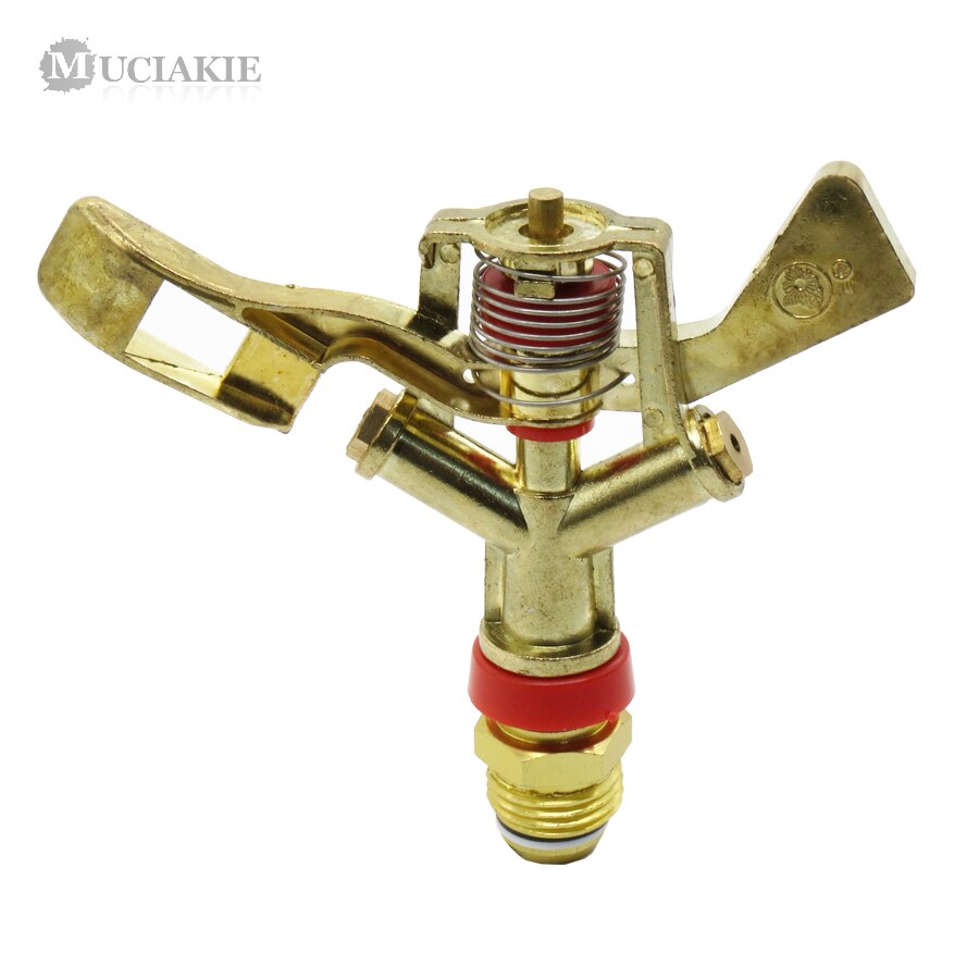 MUCIAKIE 2PCS 1/2'' Male Thread Zinc Alloy Rotating Sprinkler 360 Degree Rotate Rocker Arm Water Spray Nozzle Garden Irrigation