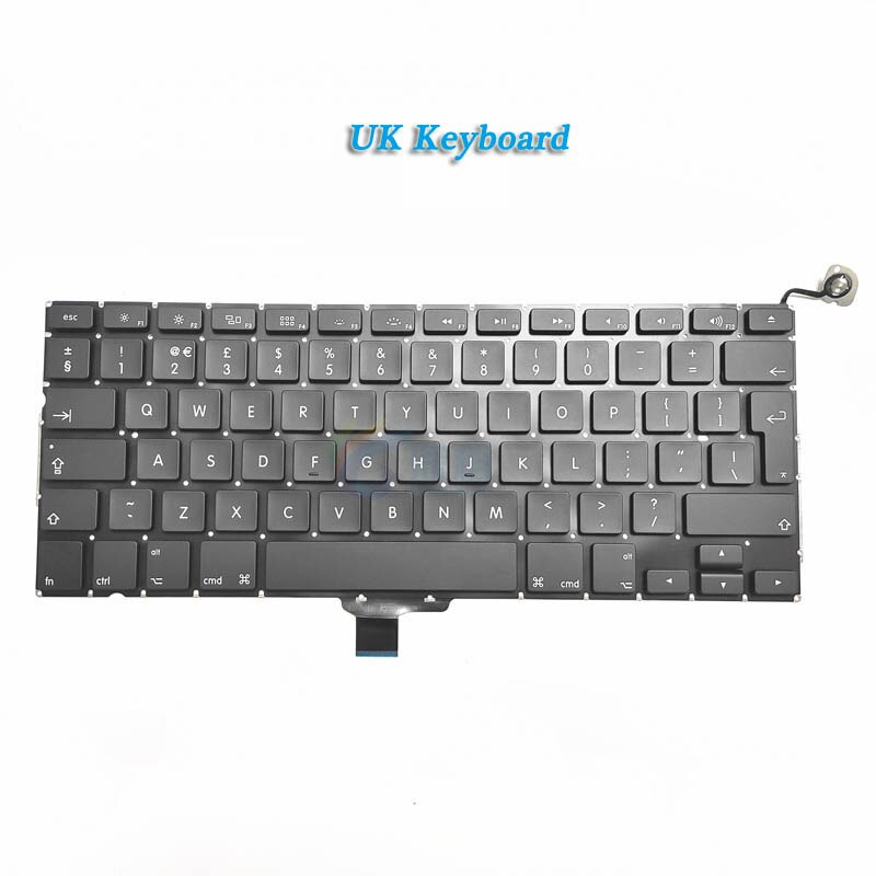Klawiatura A1278 dla Macbook Pro laptop 13 "US/UK/francuski/hiszpański/niemiecki/rosyjski/włoski/koreański/turecki/arabski klawiatura 2009-2012: UK Layout