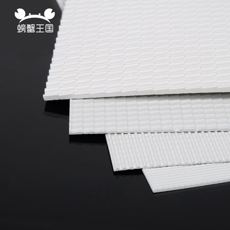 ABS Plastic Styrene Roof Tiles Sheet 270mm x 270mm White Architectual Model making sand table material