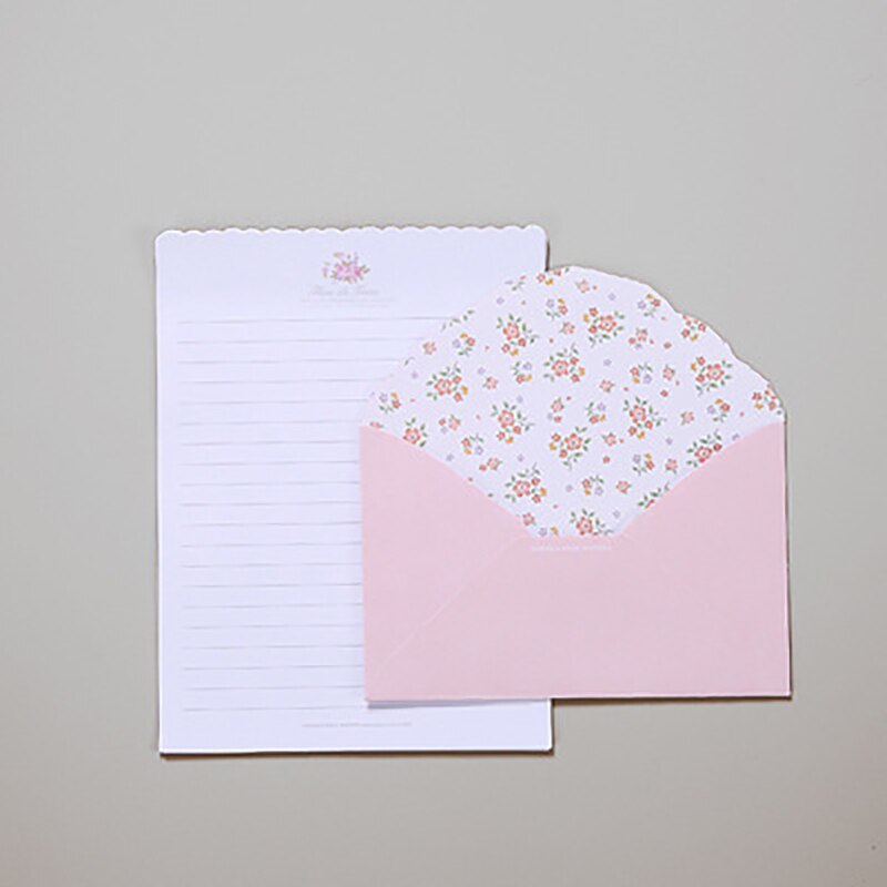 Cute Kawaii Lovely Special Writing Stationery Paper with 12 Envelope - 24 Letter paper: E