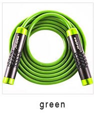 Corda per saltare professionale per studenti in lega di alluminio con cuscinetti per Fitness: green