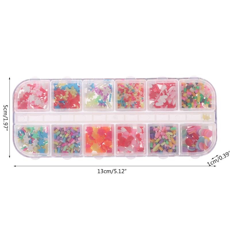 Slime Beads Box Fruit Slice Sprinkles Slime Filler For Handgum Foam Fluffy Slime Clay Mud DIY Supplies Decoration Toys Slime Acc