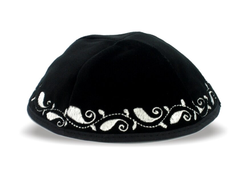 20CM SAMT GESTICKT JÜDISCHE KIPA KIPPA KIPPOT