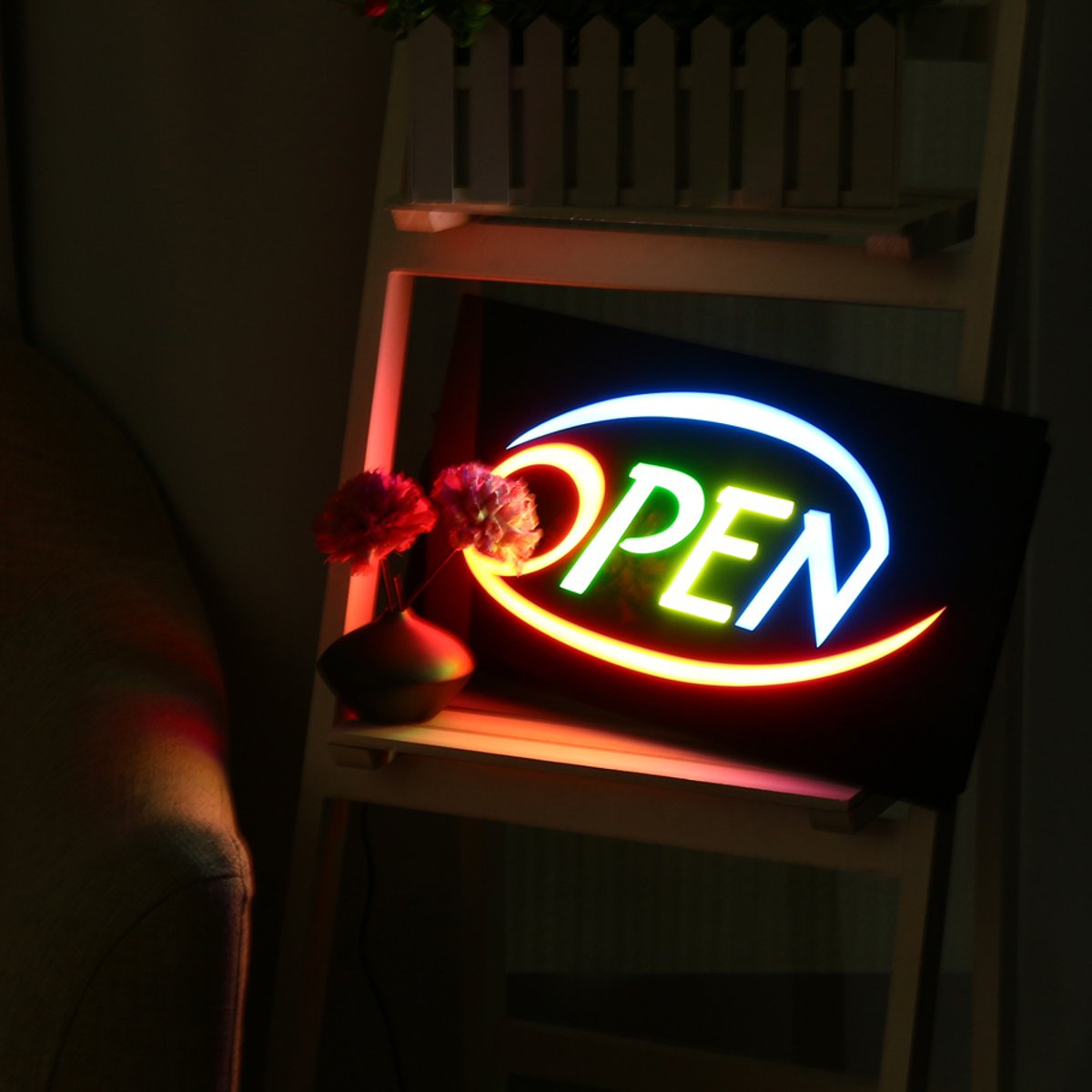 OPEN LED Neon Sign Bar Shop Business Display Studio Window Hanging Light Visual Artworks LED Board Decor Crafts Neon Light Sign