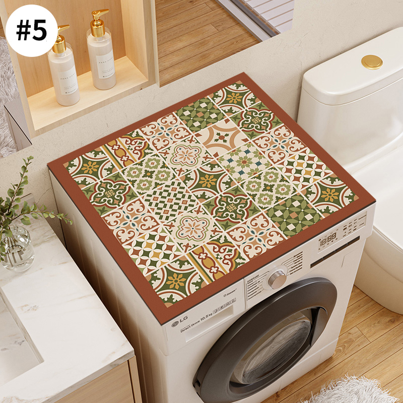 Alfombra de cocina, almohadilla de drenaje para cocina, lavadora, estera antipolvo, cubierta antipolvo para baño, alfombra superior para refrigerador, alfombrilla para mesita de noche: 800mm x 800mm / Rosa