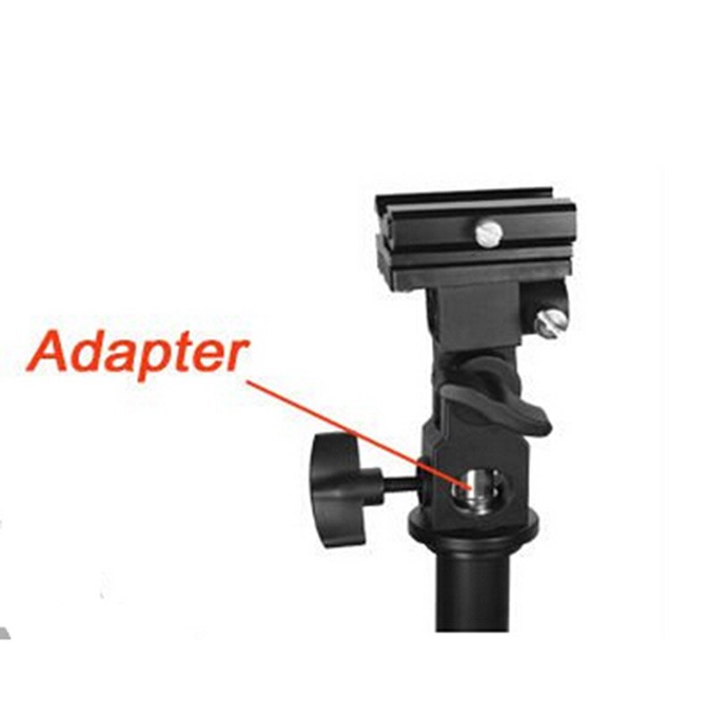 Foleto 1/4 "om 3/8" draad Schroef Mount Adapter Statief Plaat Schroef EB mount voor Camera Flash Statief Light Stand Man-vrouw