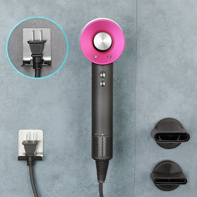 per Dyson asciugacapelli appendiabiti supporto da parete per accessori da bagno in metallo scaffale per appendere scaffale portaoggetti portatile