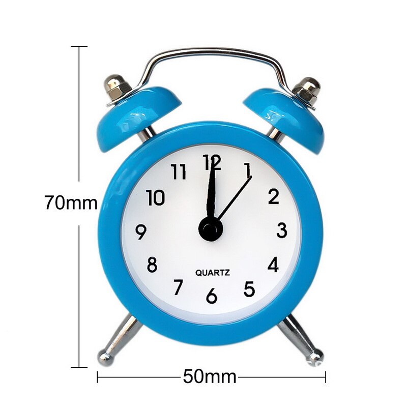 50mm petit réveil cloche réveil pour voyage Vintage analogique Mini horloge de bureau avec cloche Camping outils de plein air: A5