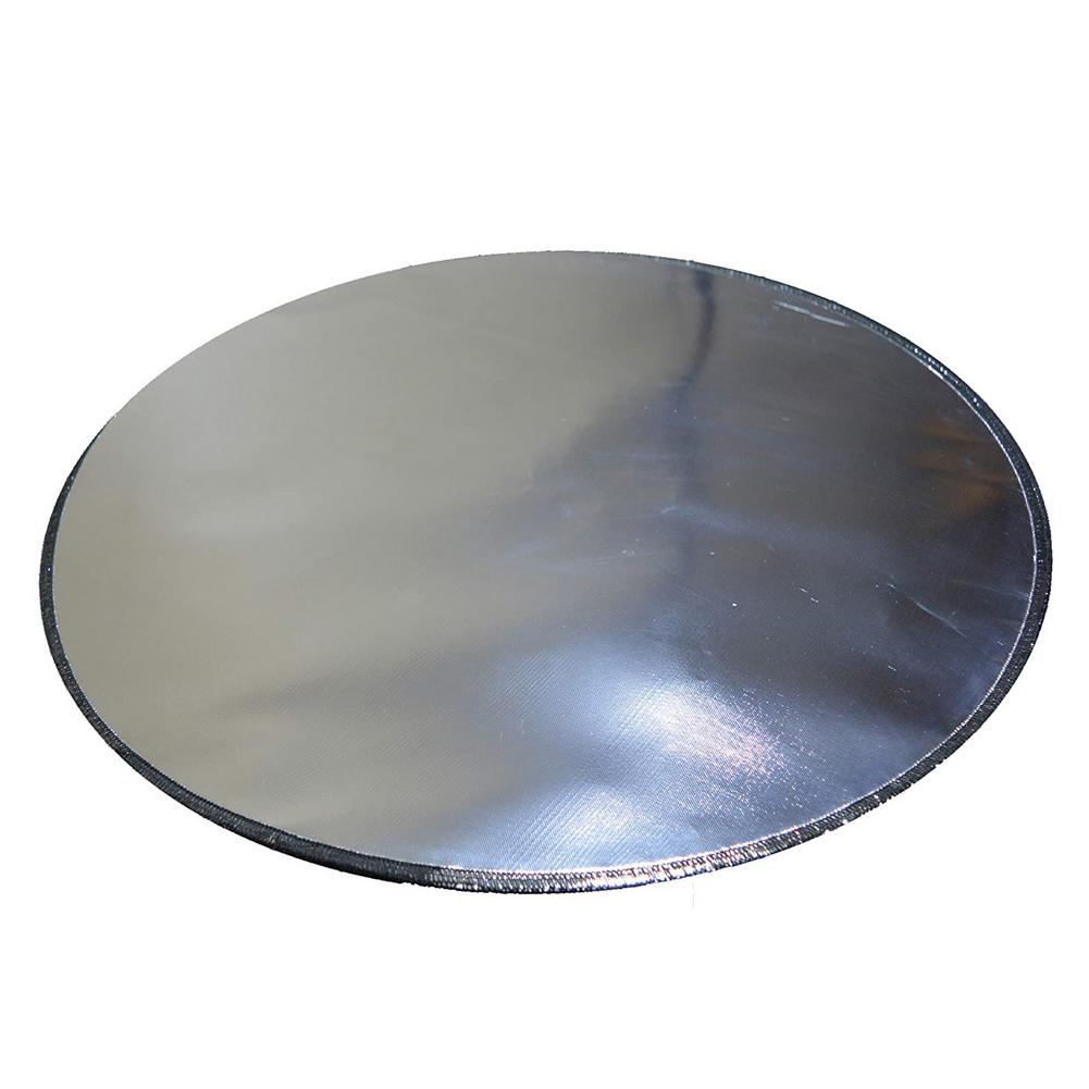 Fire Retardant Mat Fiberglass Semicircular Hearth Fireplace Blanket Semicircular Flame Retardant Carpet Fire Pit Mat BBQ Tool