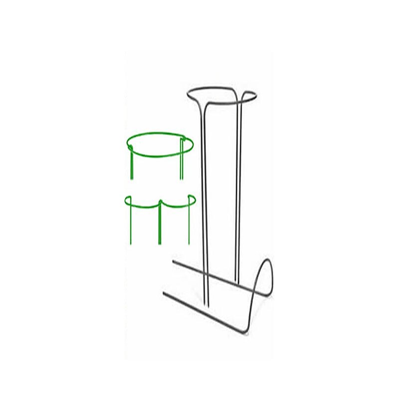 2pcs Half Round Plant Support Ring Garden Tool Solid Steel Rust Semi-Circular Plant Border Support Wire Hoop Plant Support Frame