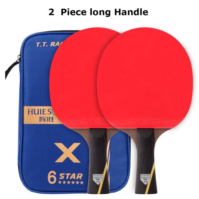 Durable Ping-Pong Racket Table Tennis Bat Carbon Sports Athletics Game Play Ping Pong Bat Practical Racquet Movement Wood: 2 long