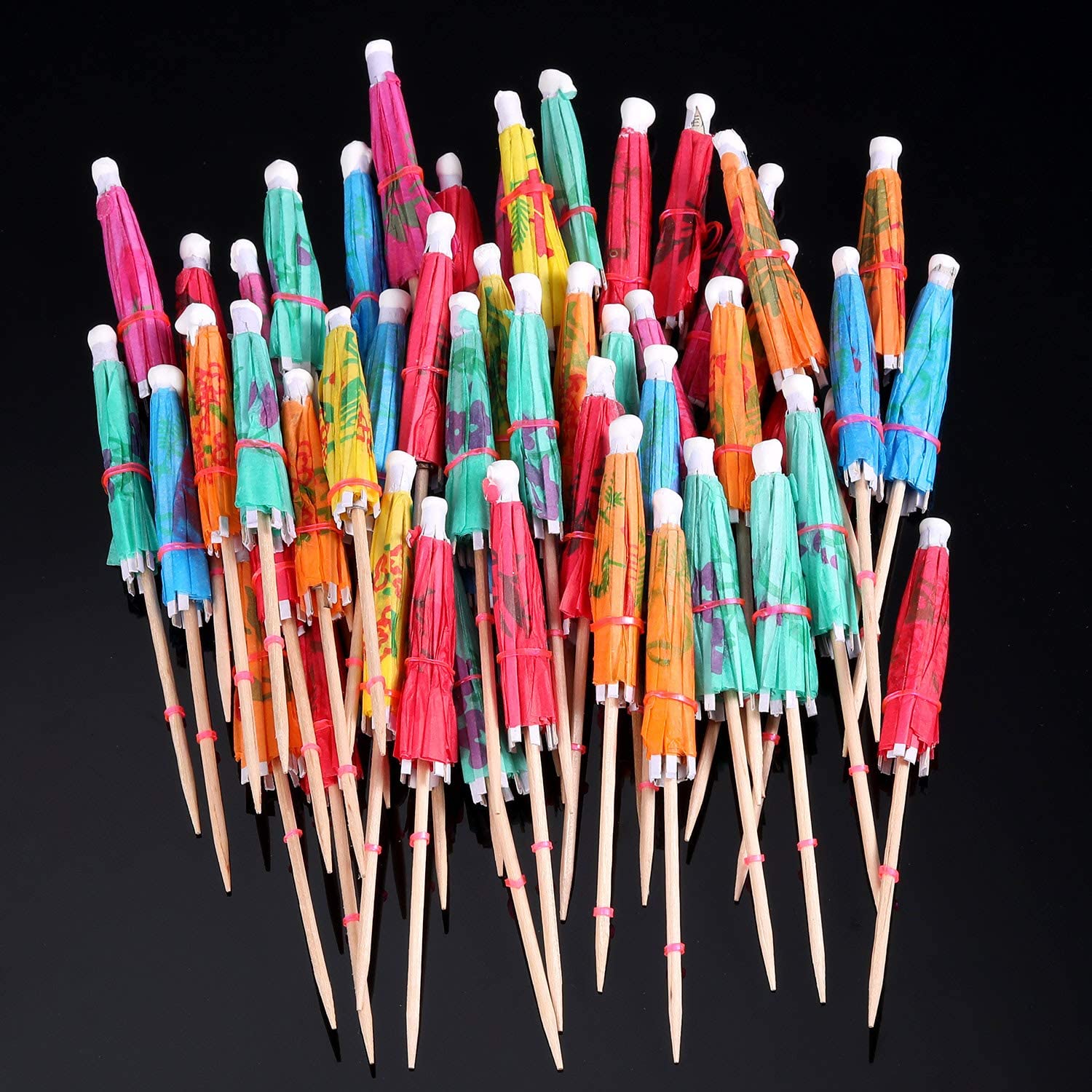 80 Stks/pak Drank Fruit Cake Sticks Mini Paraplu Paper Cocktail Parasols Paraplu Bruiloft Decoratie Verjaardag Feestartikelen