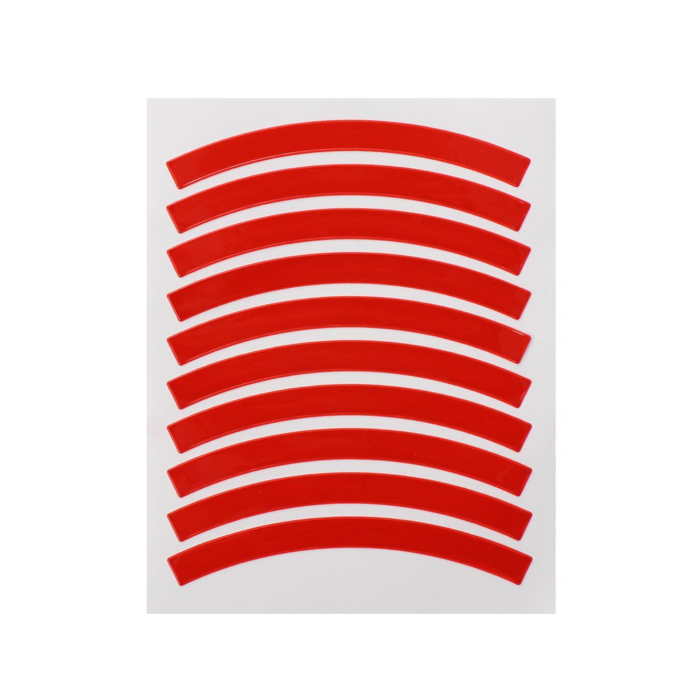 10 sztuk wioślarz odblaskowe naklejki wodoodporna opona aplikacja taśma bezpieczeństwa jasne paski koło rowerowe dla dzieci wioślarz równoważny: Czerwony