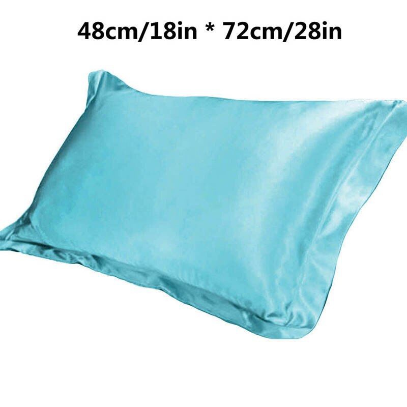 1pc enkla kuddar i ren färg i siden i fyrkantigt format bekvämt för att sova i sovrummet mjuka kuddar 48 cmx 74cm: J