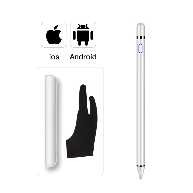 Lápiz Stylus para Apple, lápiz táctil para teléfono, iPad Pro, Samsung, Huawei, Xiaomi, tableta móvil, IOS y Android: Silver gift