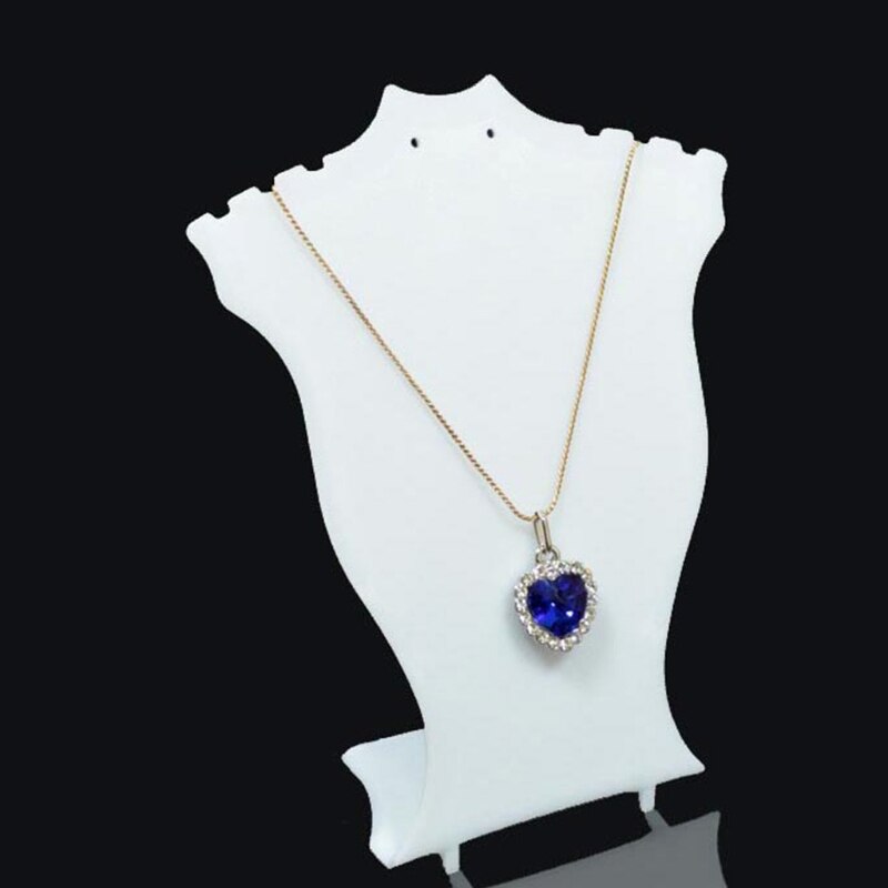 Plastic Hanger Ketting Ketting Oorbel Sieraden Buste Sieraden Hard Display Stand Houder 12.5Cm X 10Cm
